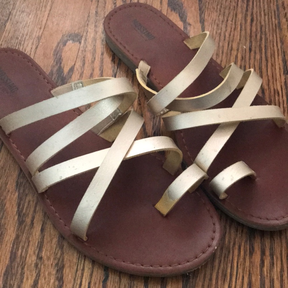 Mossimo Target rose gold colored strappy sandals